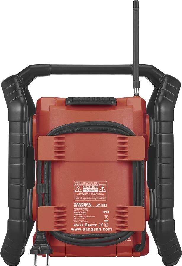 Sangean U4 DBT LED Bouwradio - Rood