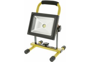Konig Mobiele COB LED-bouwlamp 20 W - Zwart / Geel