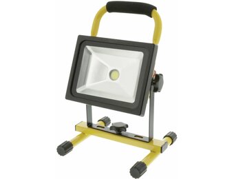 Konig Mobiele COB LED-bouwlamp 20 W - Zwart / Geel