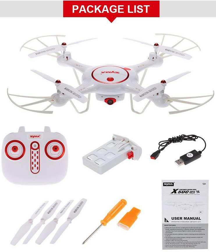 Syma X5UC Drone LED met 720p HD Camera