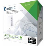 Konig HD IP-Camera Binnen 720P Oplaadbaar Wit/Zilver