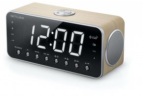 Muse M-196 CWT Wekkerradio met Groot Display - Lichtbruin