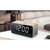 Muse M-196 CWT Wekkerradio met Groot Display - Lichtbruin
