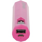 Konig LED Powerbank 2500 mAh USB - Roze