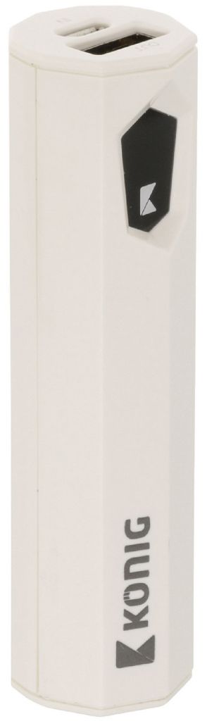 Konig LED Powerbank 2500 mAh USB - Wit