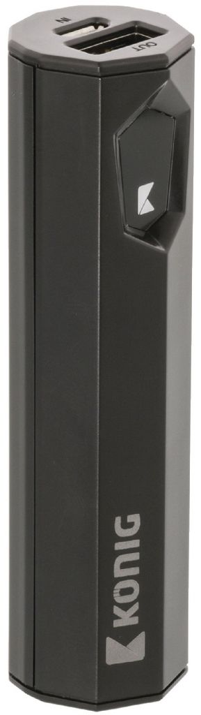 Konig LED Powerbank 2500 mAh USB - Zwart