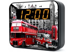 Muse M-165 LD Wekkerradio met Groot LED Display - Londen