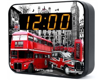 Muse M-165 LD Wekkerradio met Groot LED Display - Londen