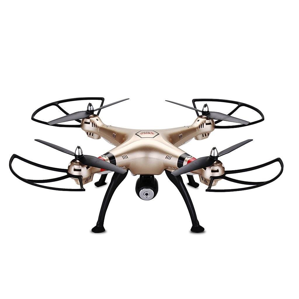Syma X8HC LED Drone met 720P HD Camera - Goud