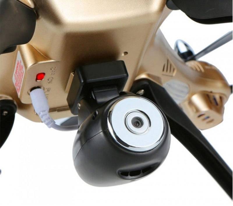 Syma X8HC LED Drone met 720P HD Camera - Goud