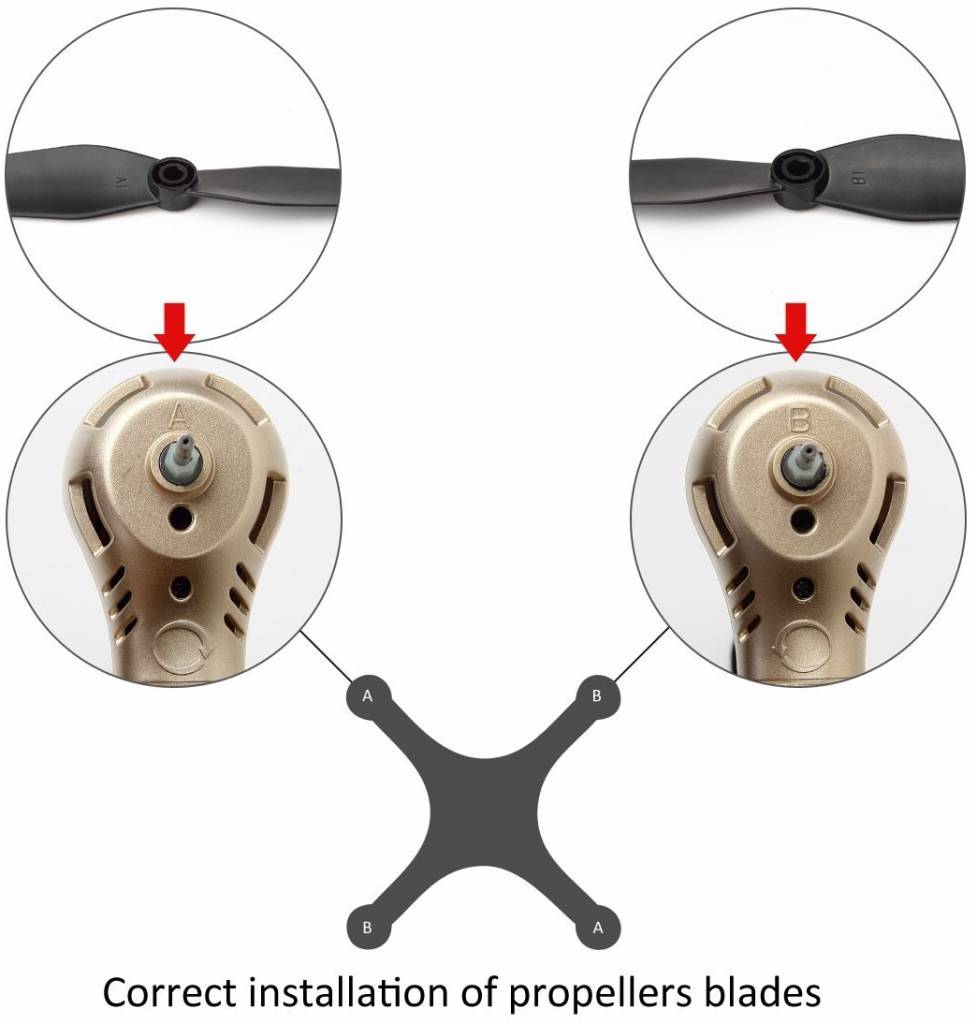 Syma X8HC LED Drone met 720P HD Camera - Goud