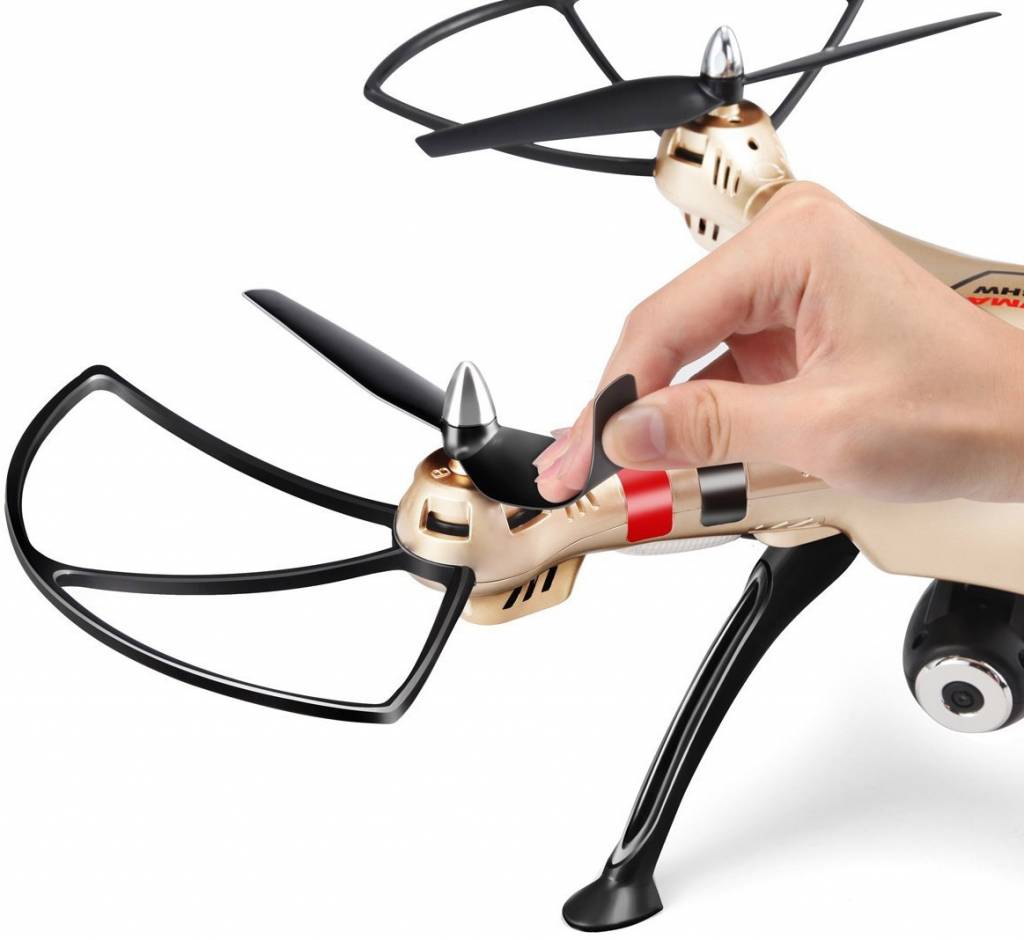 Syma X8HC LED Drone met 720P HD Camera - Goud