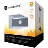 Smartwares 5000.702 Solar LED Wandlamp met Bewegingsmelder