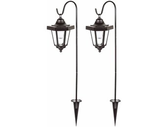 Ranex Claus Solar LED Lantaarn op Spies 2-pack