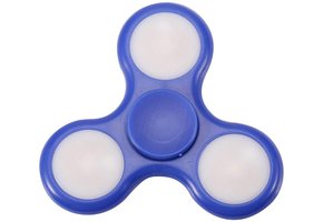 LED Fidget Hand Spinner - Mat Blauw
