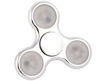 LED Fidget Hand Spinner - Chroom Zilver