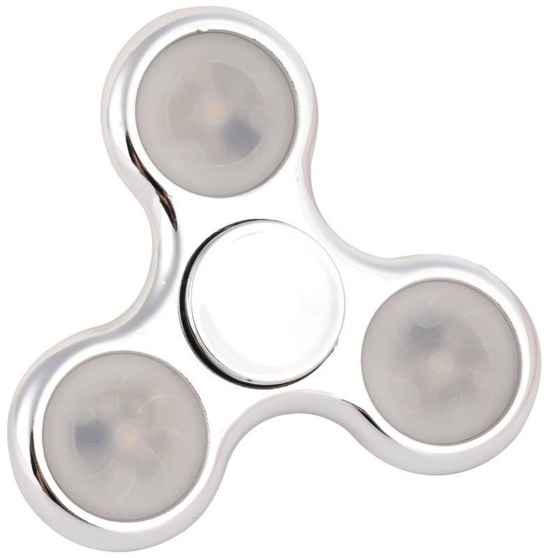 LED Fidget Hand Spinner - Chroom Zilver