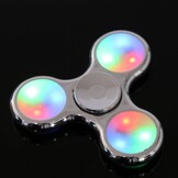 LED Fidget Hand Spinner - Chroom Zilver