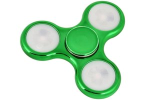 LED Fidget Hand Spinner - Chroom Groen