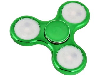 LED Fidget Hand Spinner - Chroom Groen
