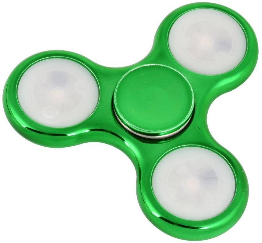 LED Fidget Hand Spinner - Chroom Groen