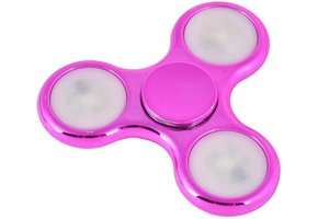 LED Fidget Hand Spinner - Chroom Roze