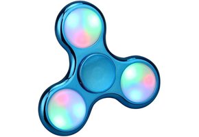 LED Fidget Hand Spinner - Chroom Blauw