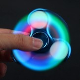 LED Fidget Hand Spinner - Chroom Blauw