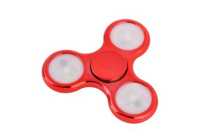 LED Fidget Hand Spinner - Chroom Rood