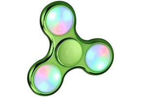 LED Fidget Hand Spinner - Chroom Lichtgroen