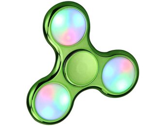 LED Fidget Hand Spinner - Chroom Lichtgroen