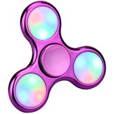LED Fidget Hand Spinner - Chroom Paars