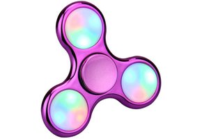 LED Fidget Hand Spinner - Chroom Paars