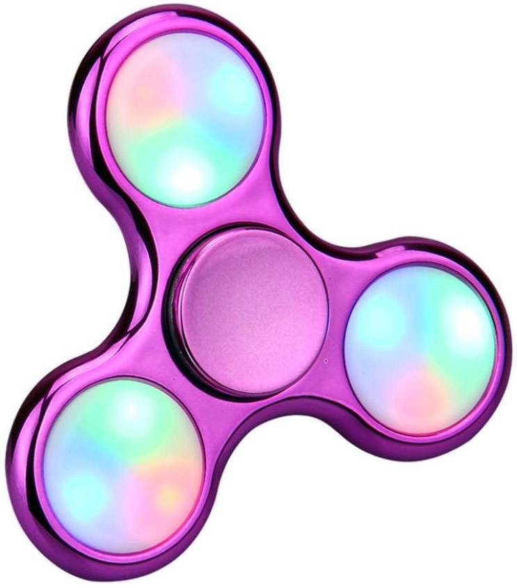 LED Fidget Hand Spinner - Chroom Paars