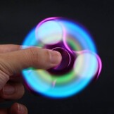LED Fidget Hand Spinner - Chroom Paars
