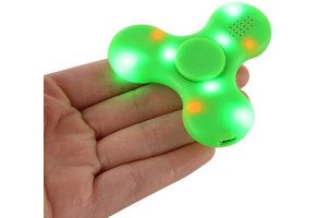 Bluetooth LED Speaker Fidget Hand Spinner - Mat Groen