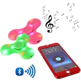 Bluetooth LED Speaker Fidget Hand Spinner - Mat Blauw