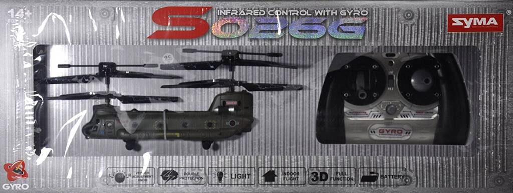 Syma S026G Mini Chinook LED Helicopter