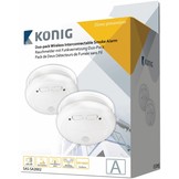 Konig EN14604 Verbindbaar Rookmelder - 2-pack