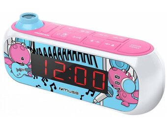 Muse M-167KDG Kids Wekkerradio met Projectie - Roze