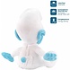 Ansmann Ansmann Smurf Knuffel LED Nachtlicht - Wit Ansmann Ansmann Smurf Knuffel LED Nachtlicht - Wit