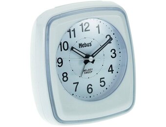 Mebus 42167 Kwarts Wekker - Wit