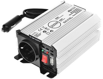 ProPlus Omvormer 12-230V met USB - 200 W/400 W