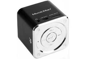 MusicMan MP3 Speler AUX, SD, USB - Zwart