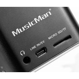 MusicMan MP3 Speler AUX, SD, USB - Zwart