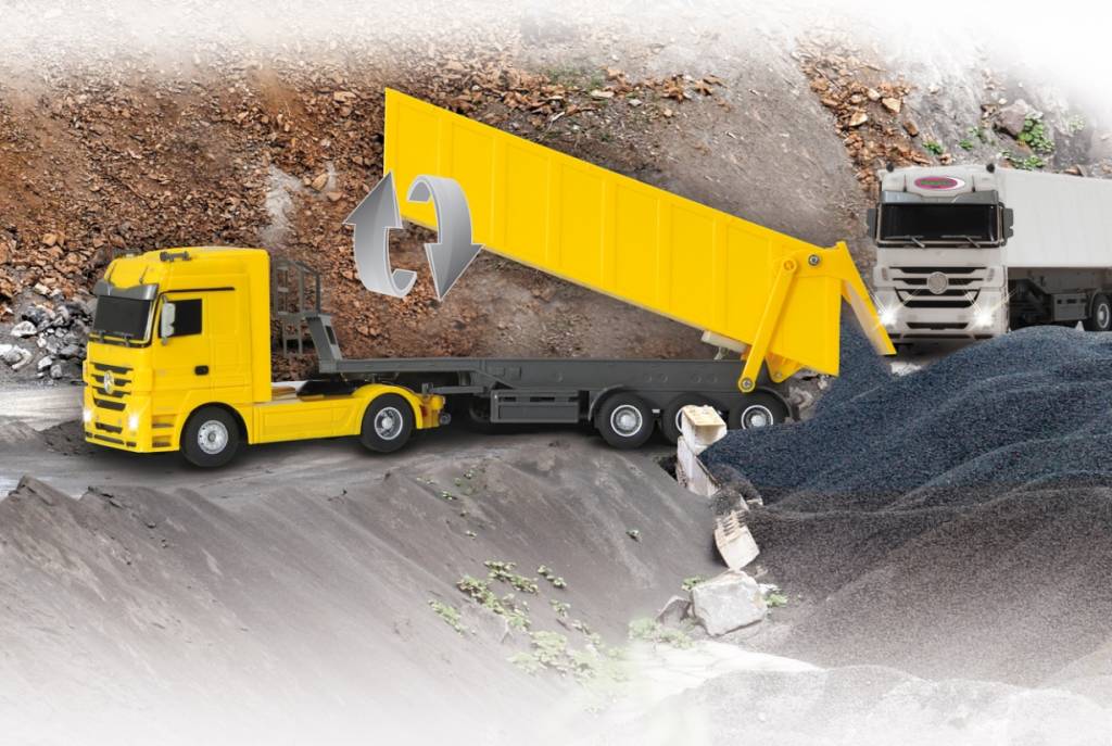 Jamara Mercedes-Benz Actros Tipper 1:32 - Geel