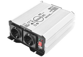 ProPlus Omvormer 12-230V met USB - 600 W/1200 W