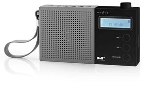 Nedis DAB+ Radio met Klok & Alarm - 4,5 W - Grijs/zwart