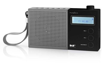Nedis DAB+ Radio met Klok & Alarm - 4,5 W - Grijs/zwart