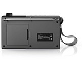 Nedis DAB+ Radio met Klok & Alarm - 4,5 W - Grijs/zwart